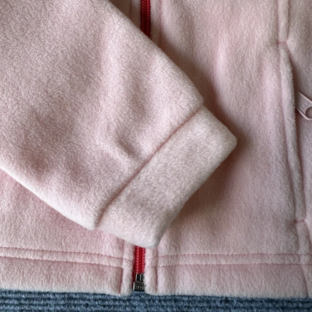 Columbia Girls XXS (4/5) Pink Fleece Jacket Full Zip Long Sleeve Pockets